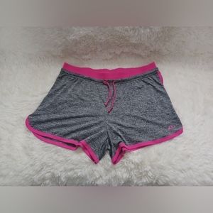 Women's Pink and Gray Fitness Shorts